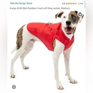 64 - KURGO OUTDOOR COAT LOFT DOG JACKET - MEDIUM - CHILI RED